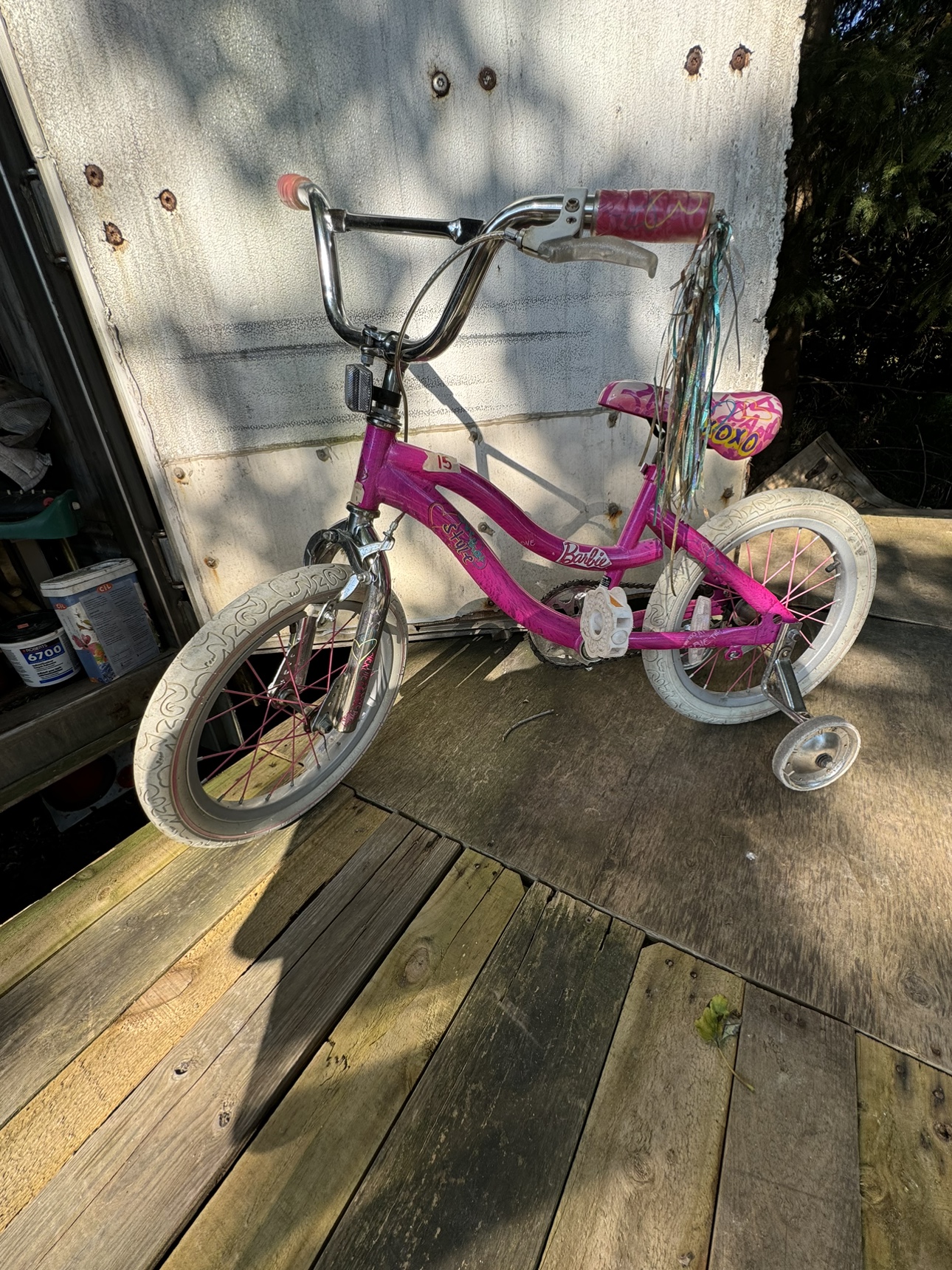 Barbie Girls Bike with training wheels Karrot