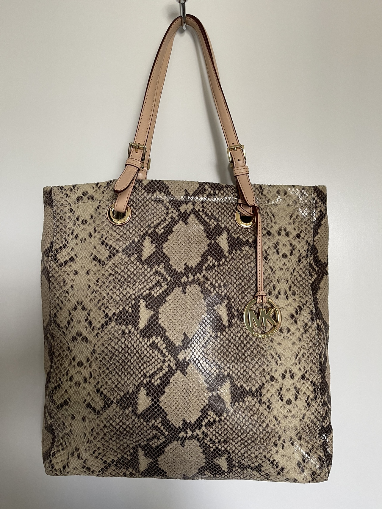 Michael Kors Faux Snake Skin Tote Bag