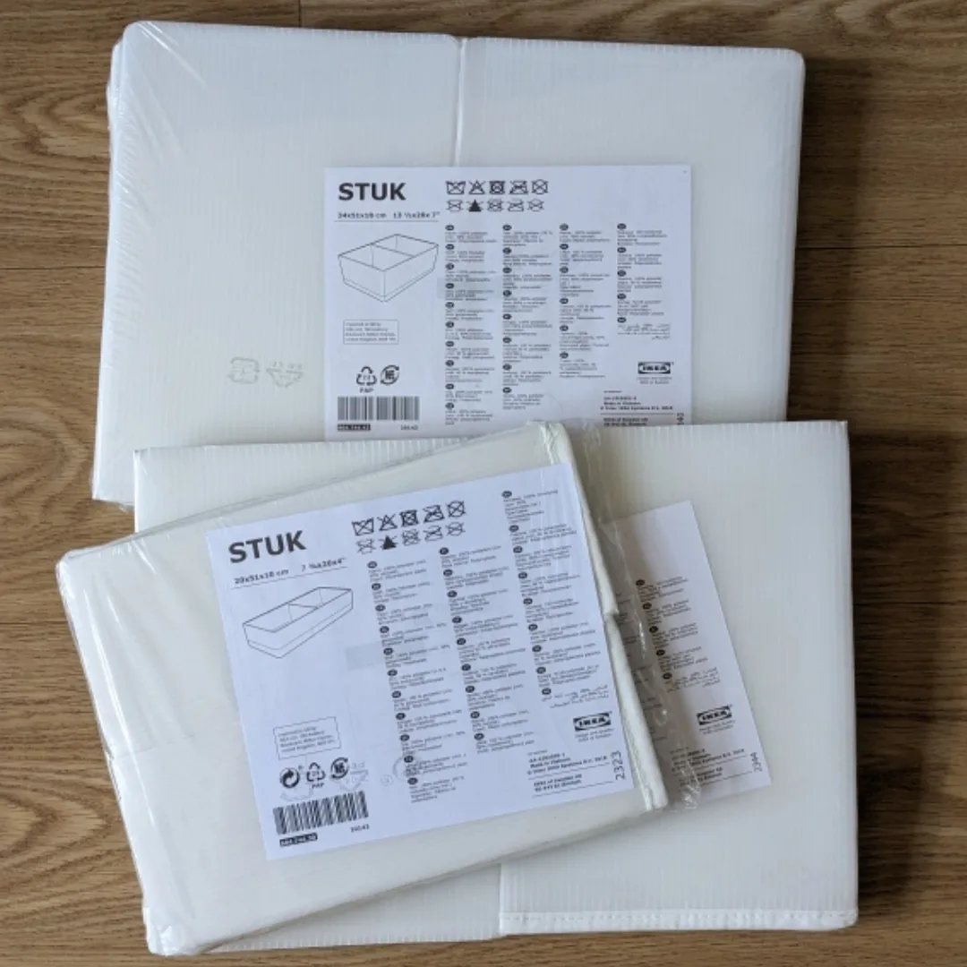 Unopened Ikea STUK Storage Boxes (Set of 3) thumbnail