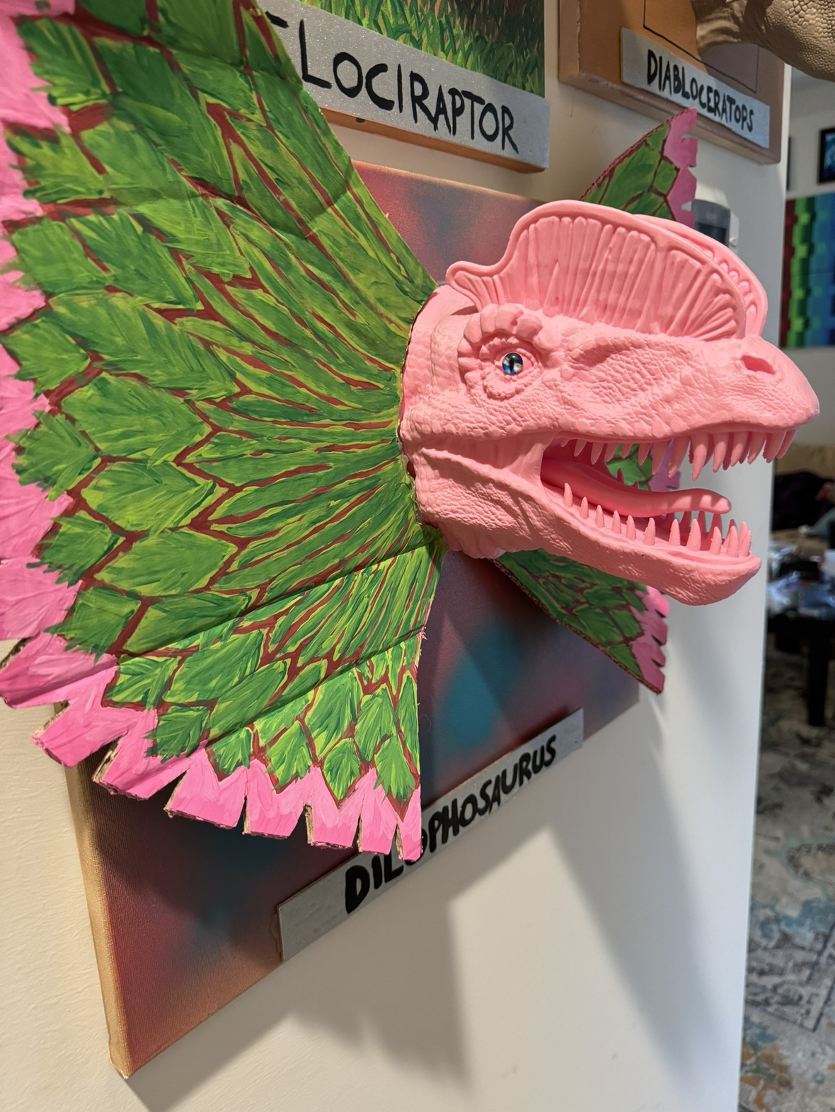 3D printed Dilophosaurus wall art - photo 3