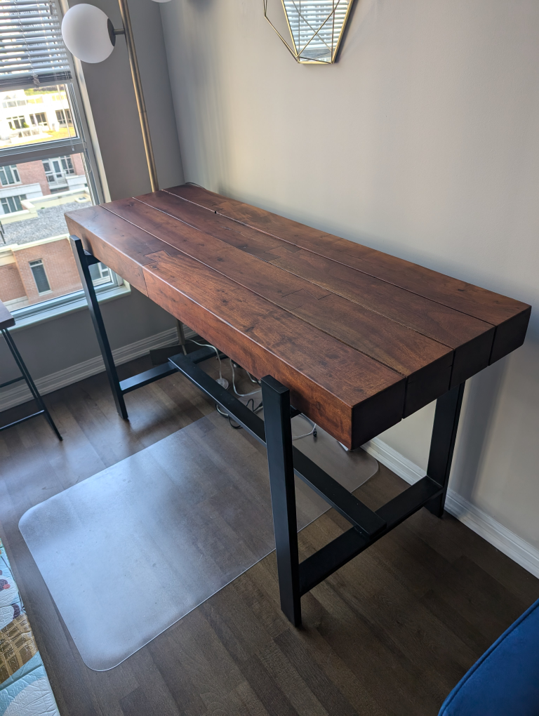 Solid Wooden table with 4 matching stools - photo 3