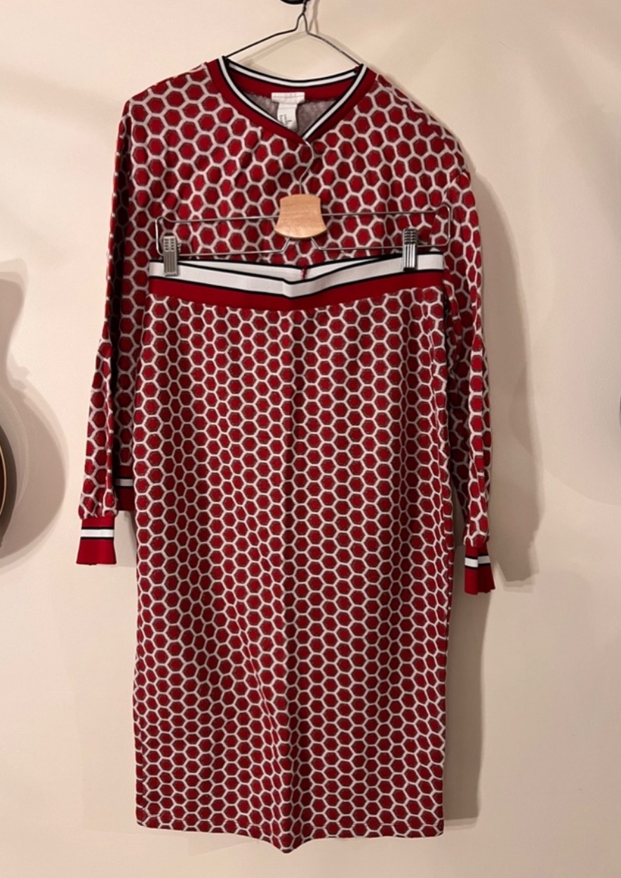 GP&J Baker x H&M Red and White Geometric Sweater and Skirt Set