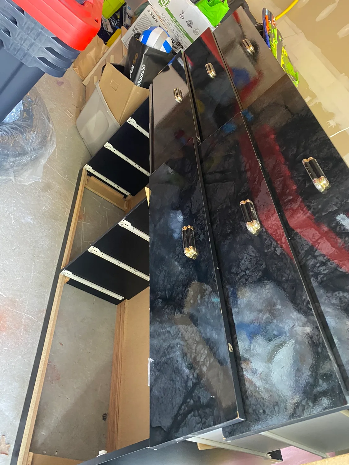 Black Dresser with Gold Hardware image indicator(3)