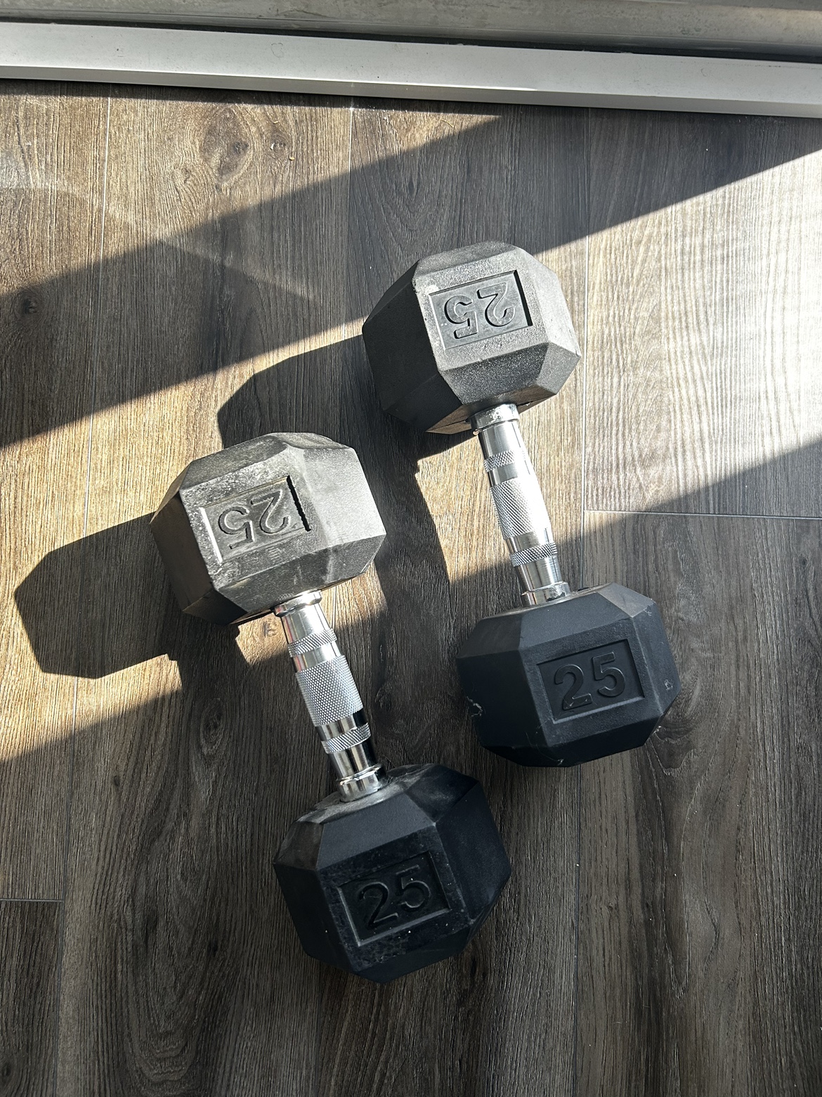 Set of 25lbs Dumbbells