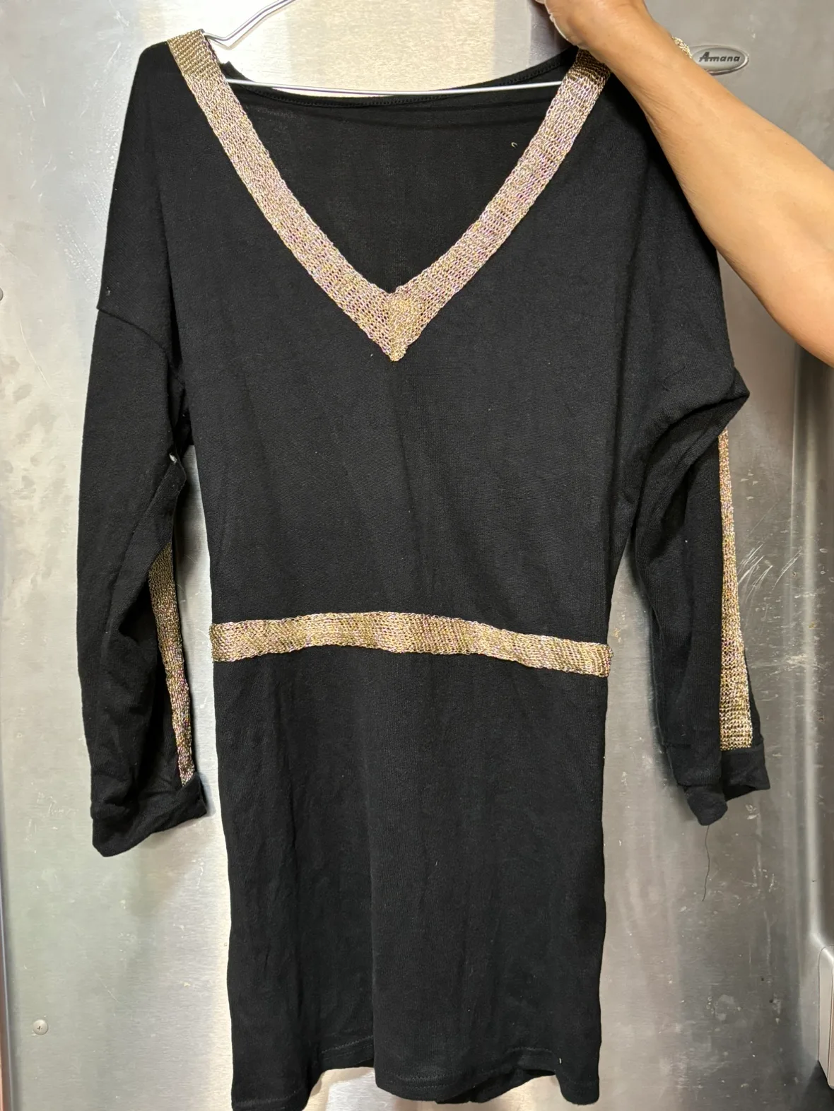 Black Dress with Gold Detail thumbnail