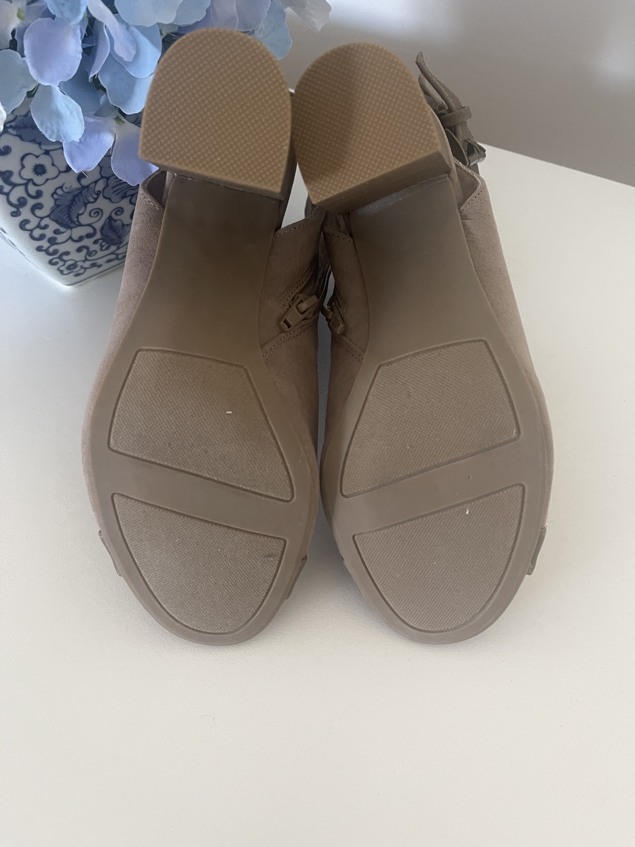 Brown Buckle Peep Toe Booties - photo 4