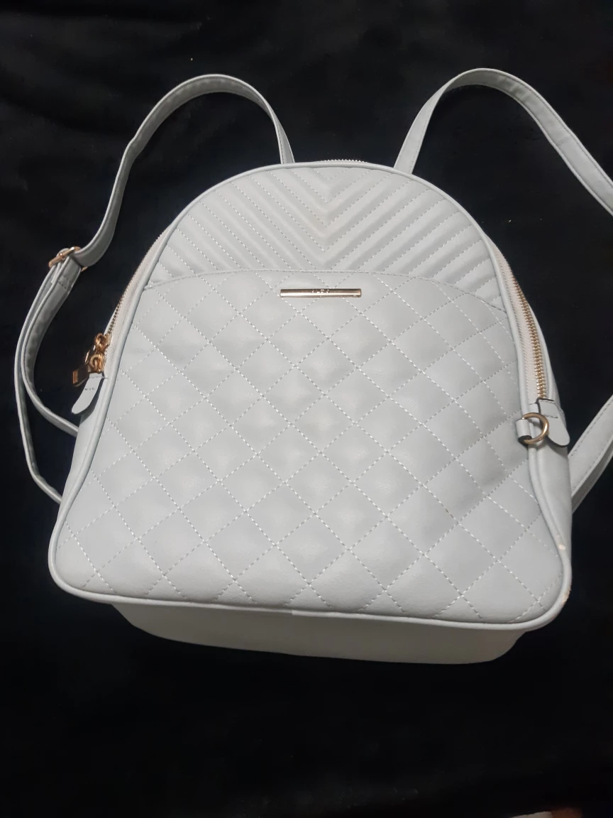 Light Blue Quilted Backpack