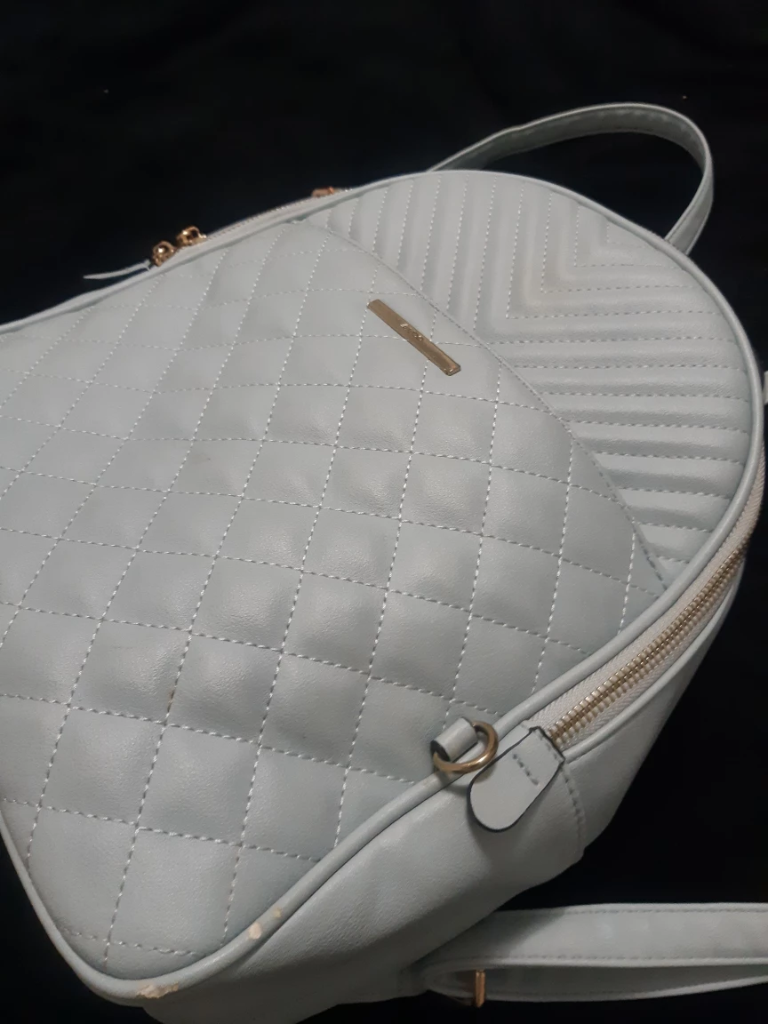 Light Blue Quilted Backpack - photo 2