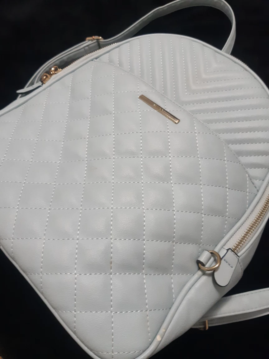 Light Blue Quilted Backpack - photo 4