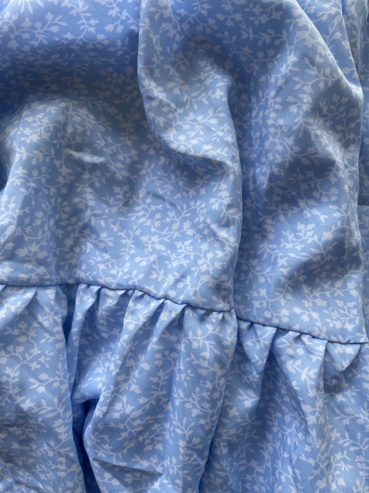 Blue Floral Crop Top and Skirt Set - photo 4
