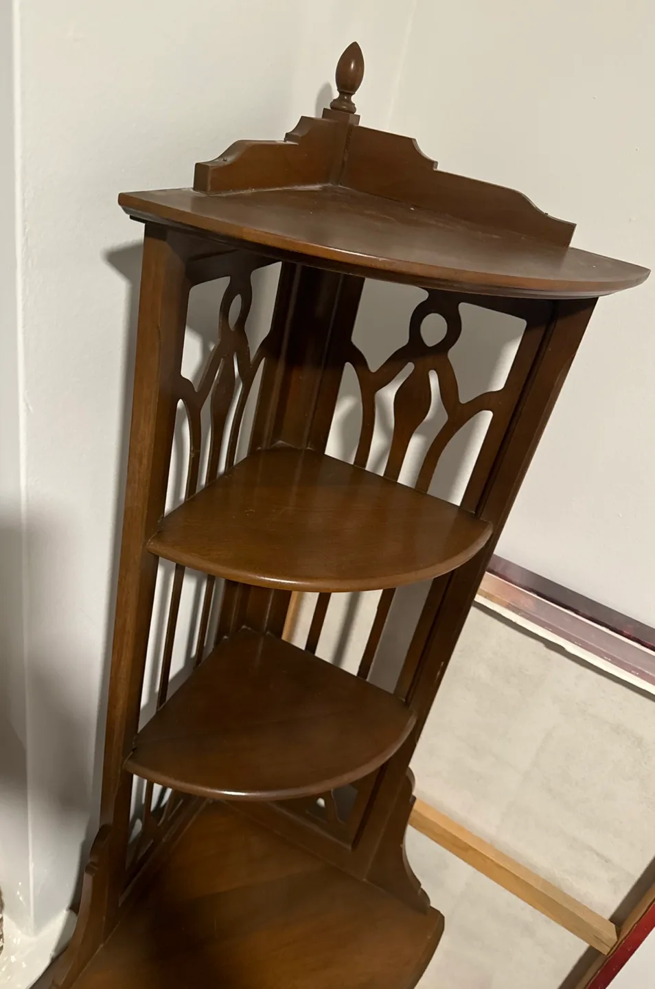 Corner wooden Shelf #moving sale #must go asap image indicator(2)