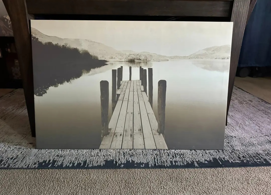Lake and Dock Canvas Wall Art (118x78cms)