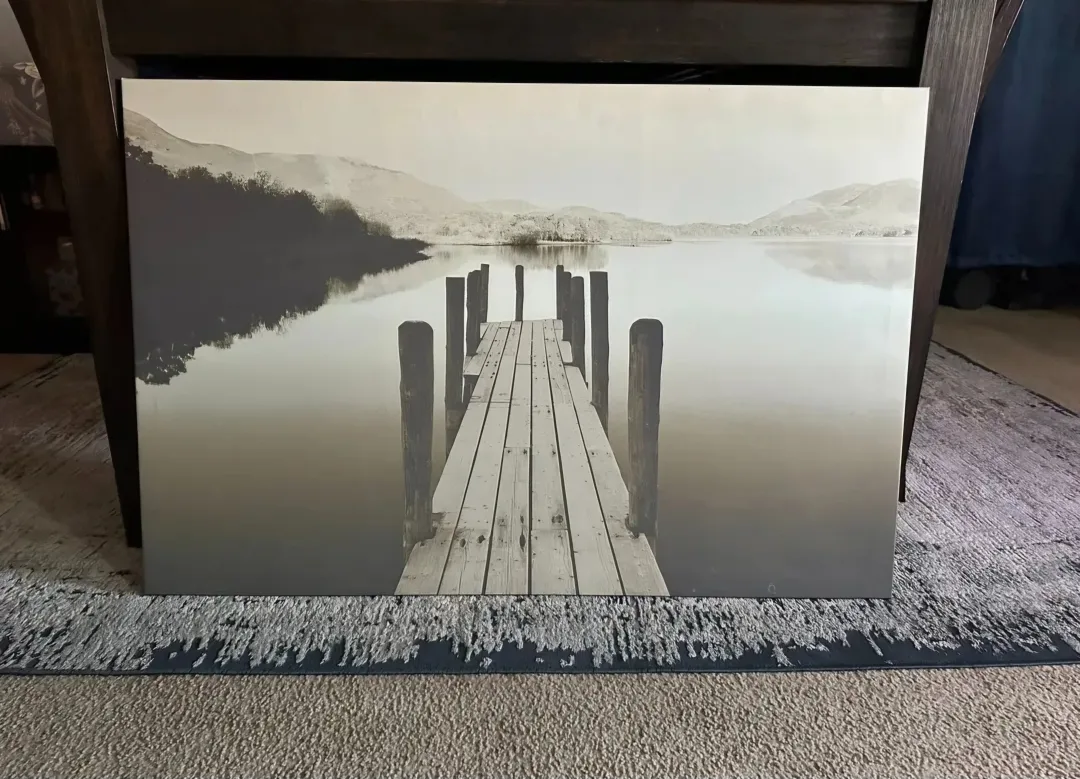 Lake and Dock Canvas Wall Art (118x78cms) thumbnail