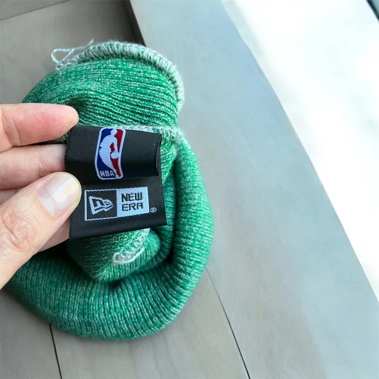 NBA Boston Celtics New Era Green White Black Beanie Toque Stripe image indicator(5)