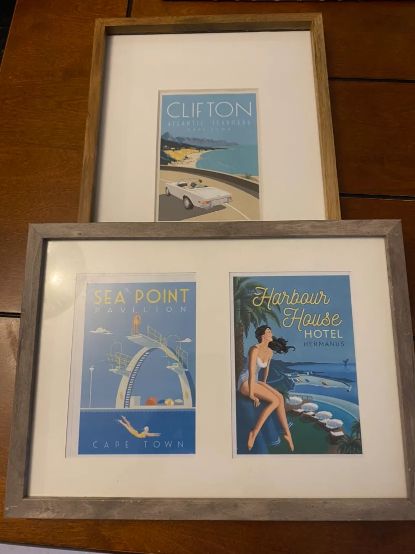 Framed Set of 3 Vintage Travel Posters thumbnail