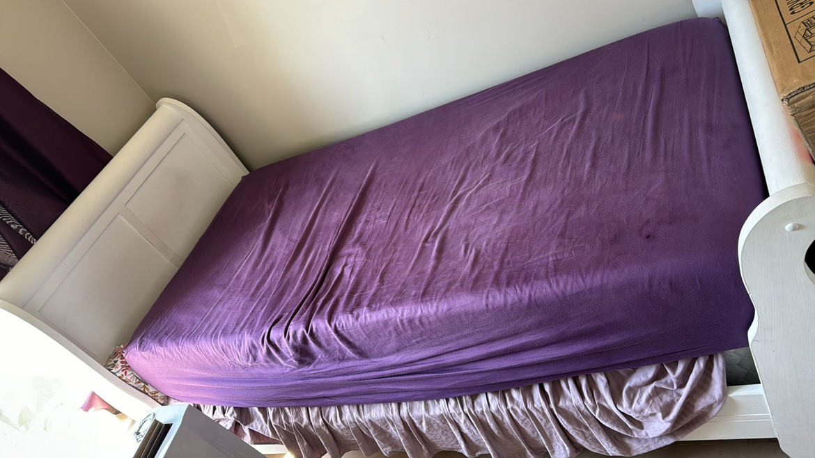 White Sleigh Bed Frame