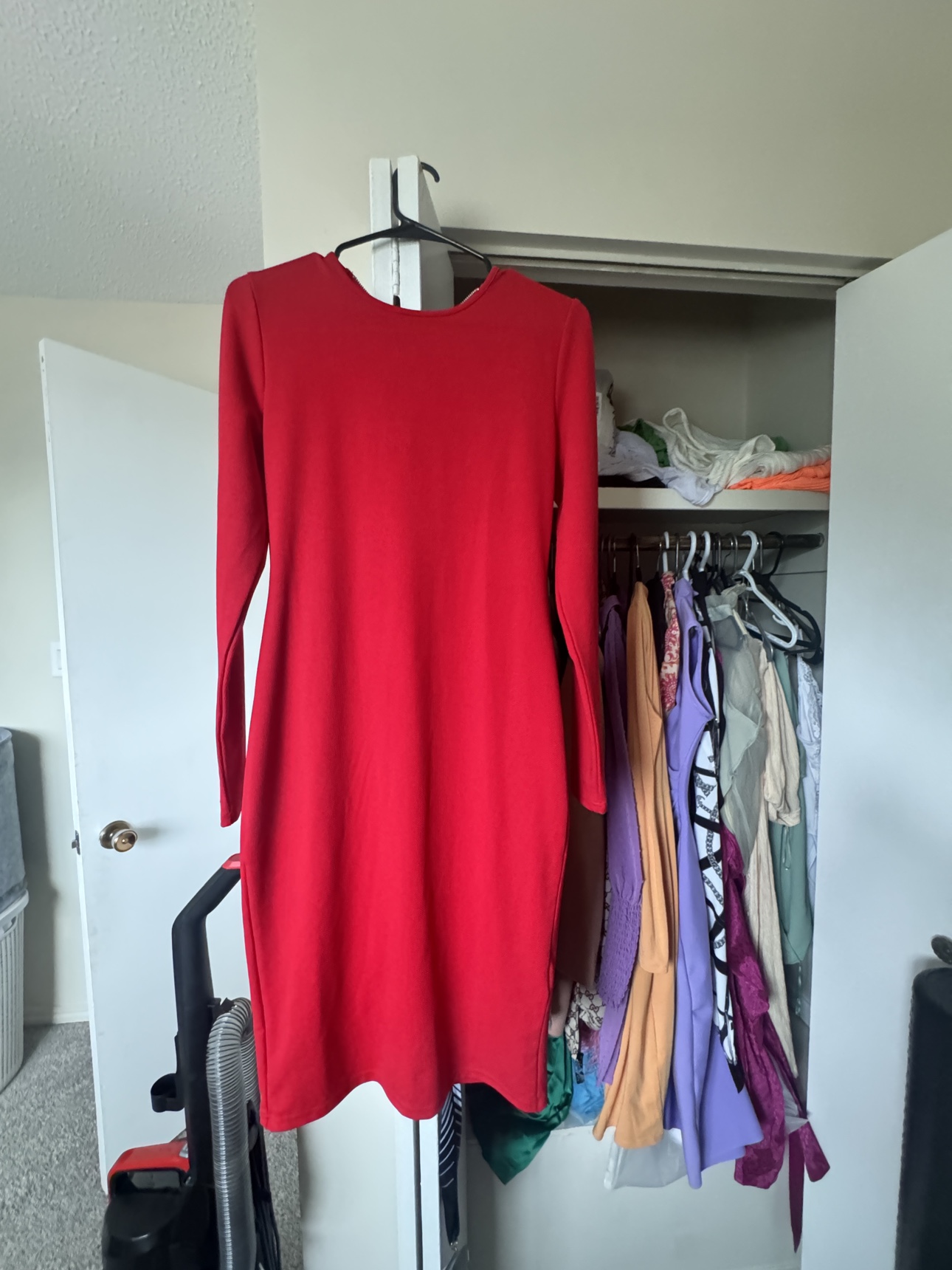 Red Long Sleeve Dress