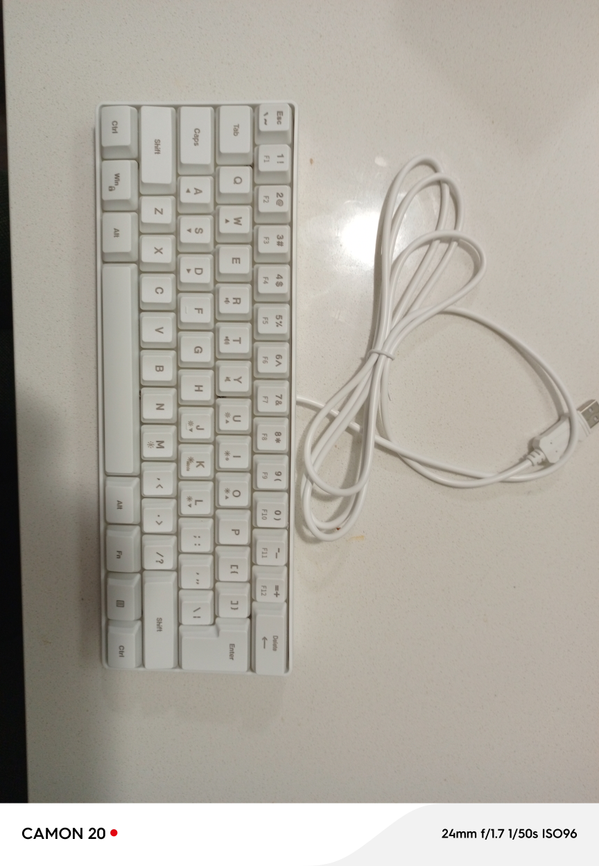 White Wired Keyboard  Completely new