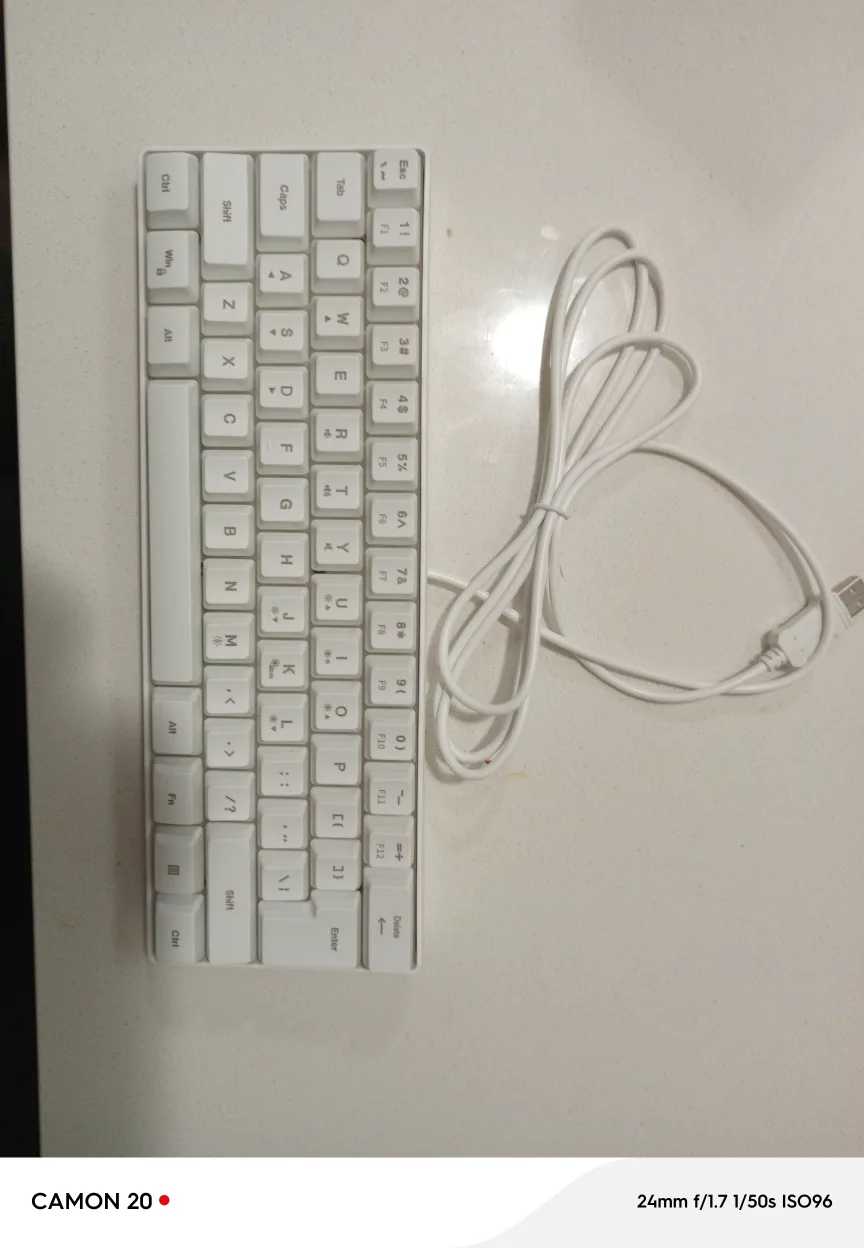 White Wired Keyboard  Completely new