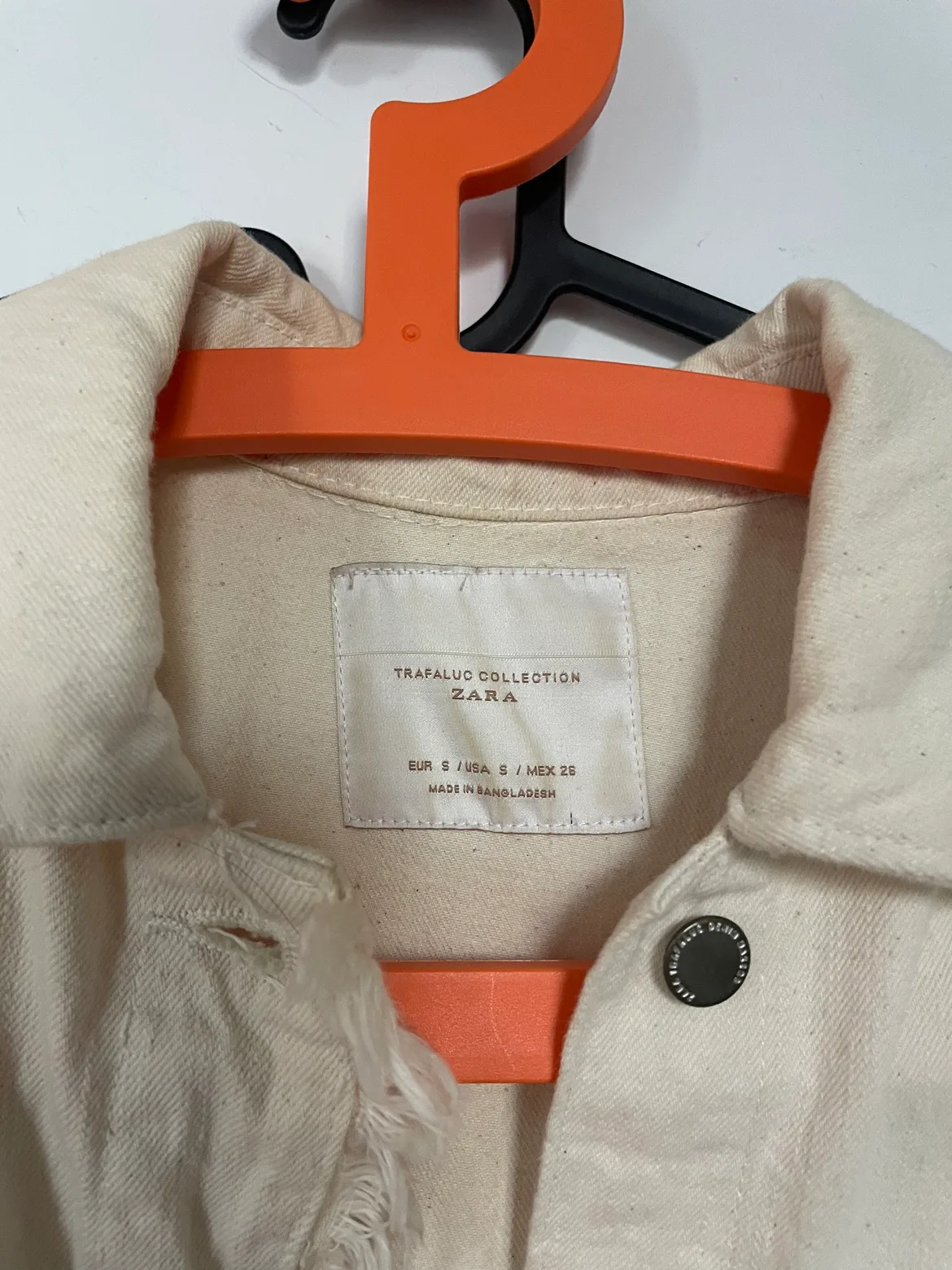 Zara Ivory Cream Denim Jacket image indicator(2)