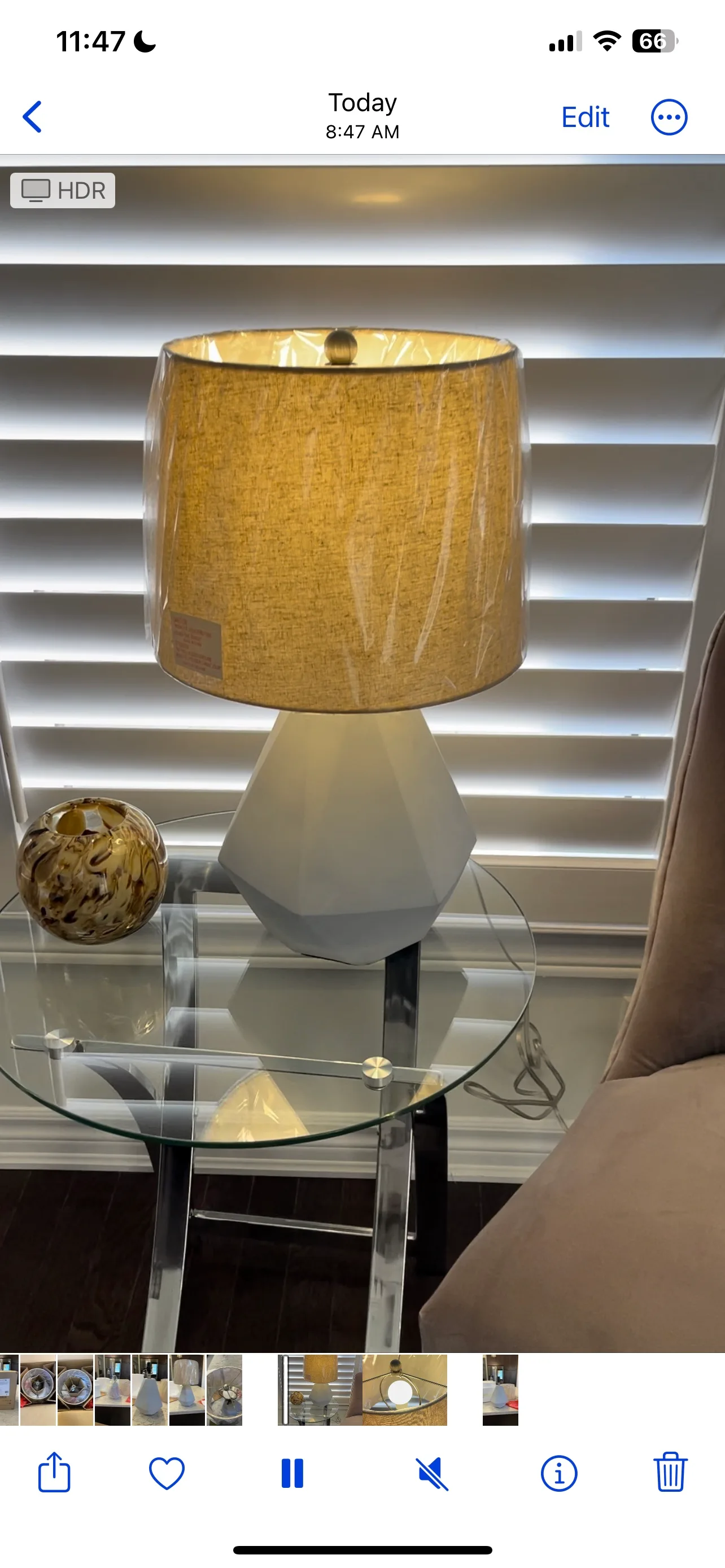 NEW - Polished Concrete Geometric Table Lamp image indicator(10)