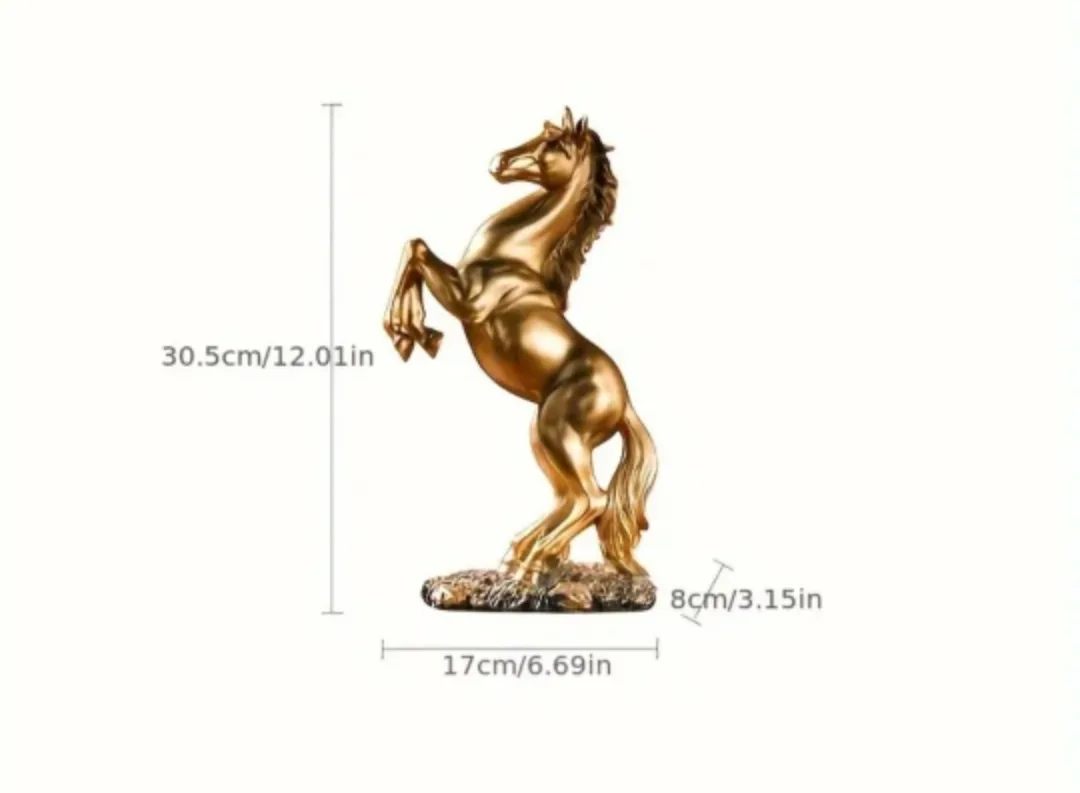 BNIB 1pc Elegant Gold Horse Figurine big size 😍 image indicator(10)