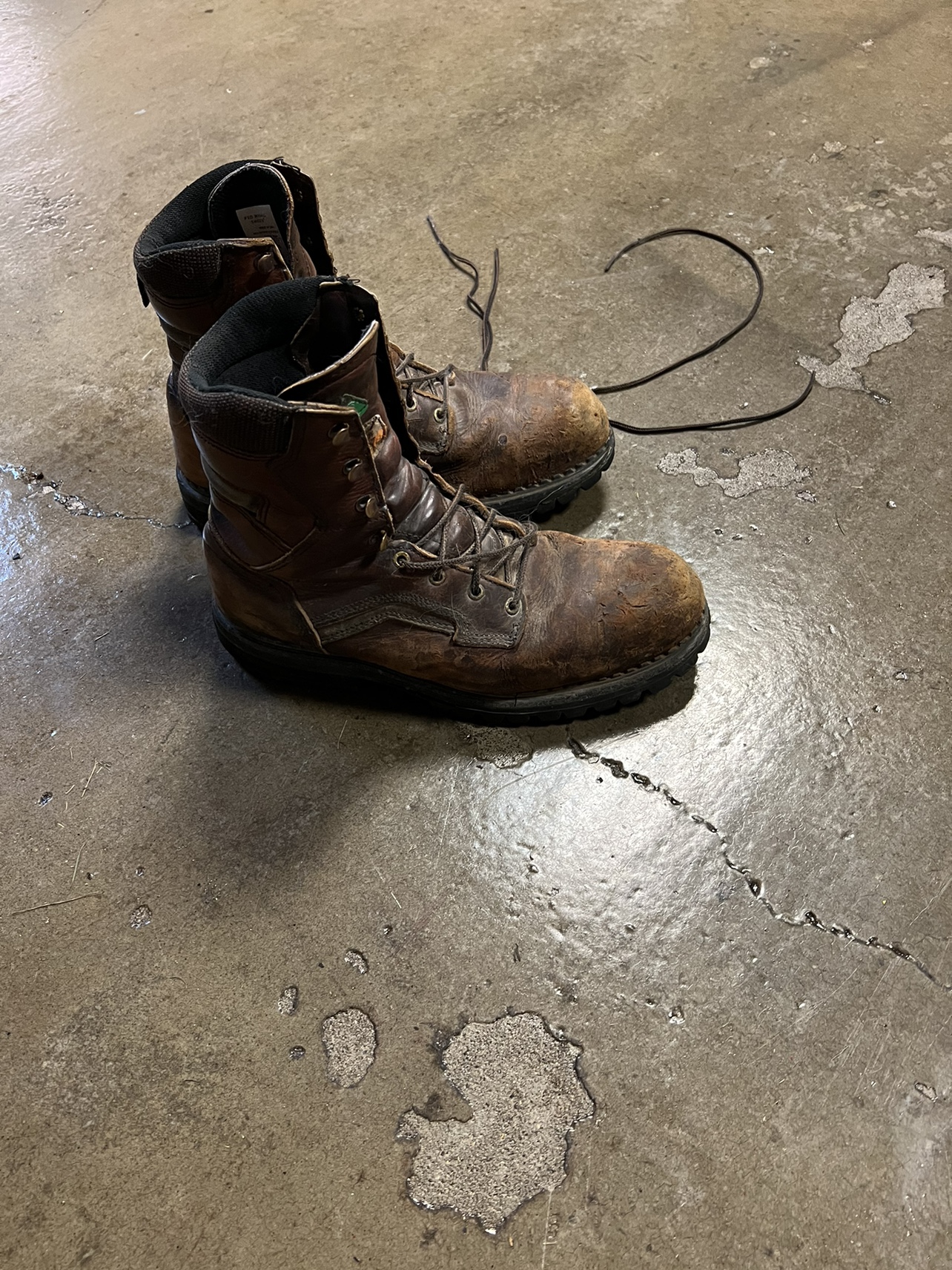 Men's Brown Leather Work Boots - photo 3