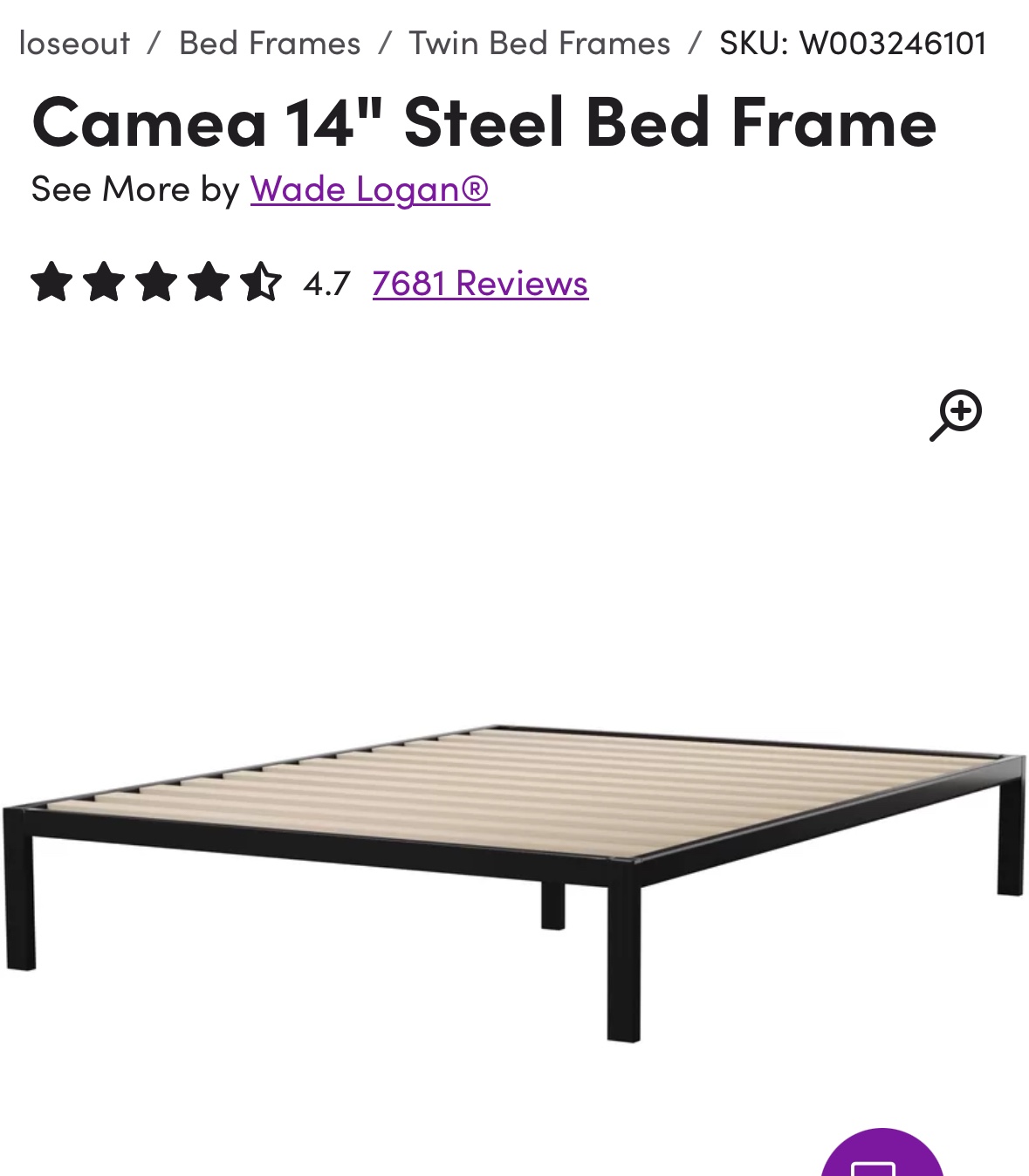 QUEEN metal bed frame and 5” Sealy box spring - photo 4