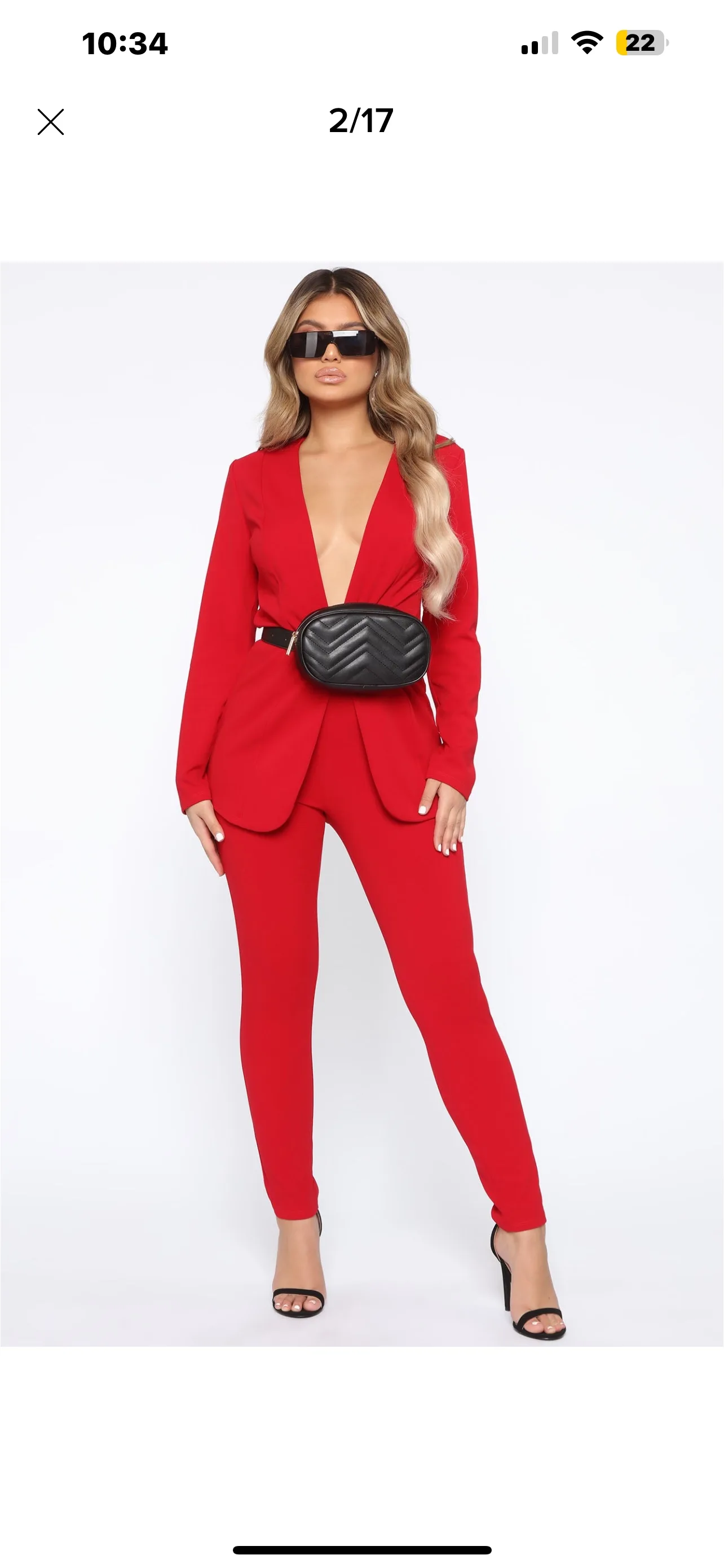 Red Blazer & Pant Set thumbnail