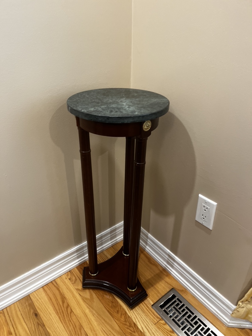 2 Marble Top Pedestal Tables - photo 4