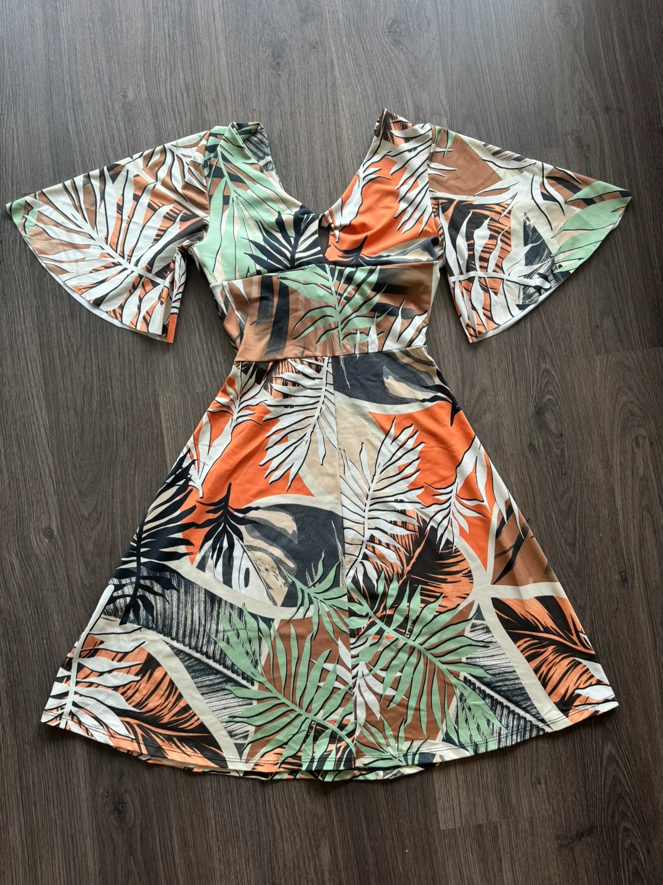 Tropical Print Neoprene Dress image indicator(2)