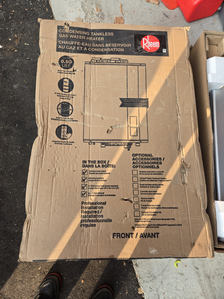 Rheem Condensing Tankless Gas Water Heater
