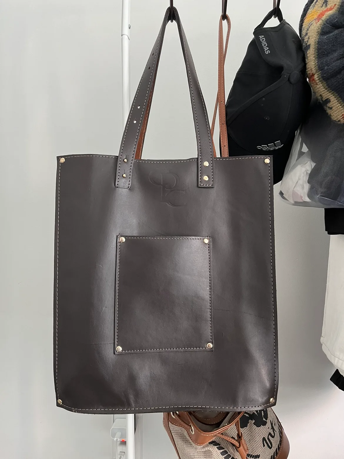 Brown Leather Tote Bag image indicator(3)