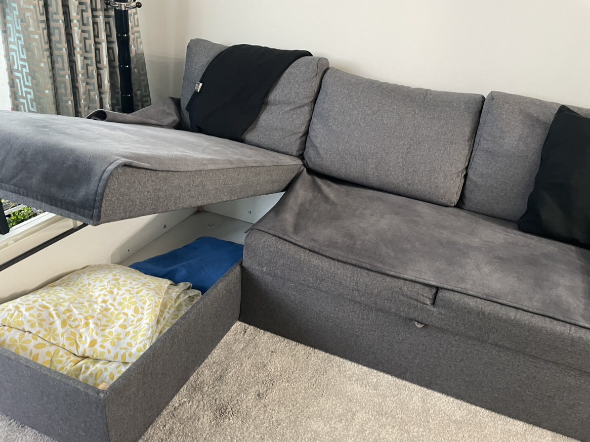 Grey Sectional Sofa Bed - photo 3