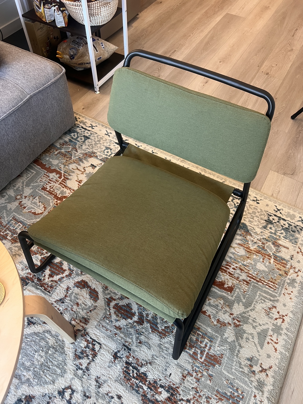 Olive Green Accent Chair (IKEA Linneback) - photo 2