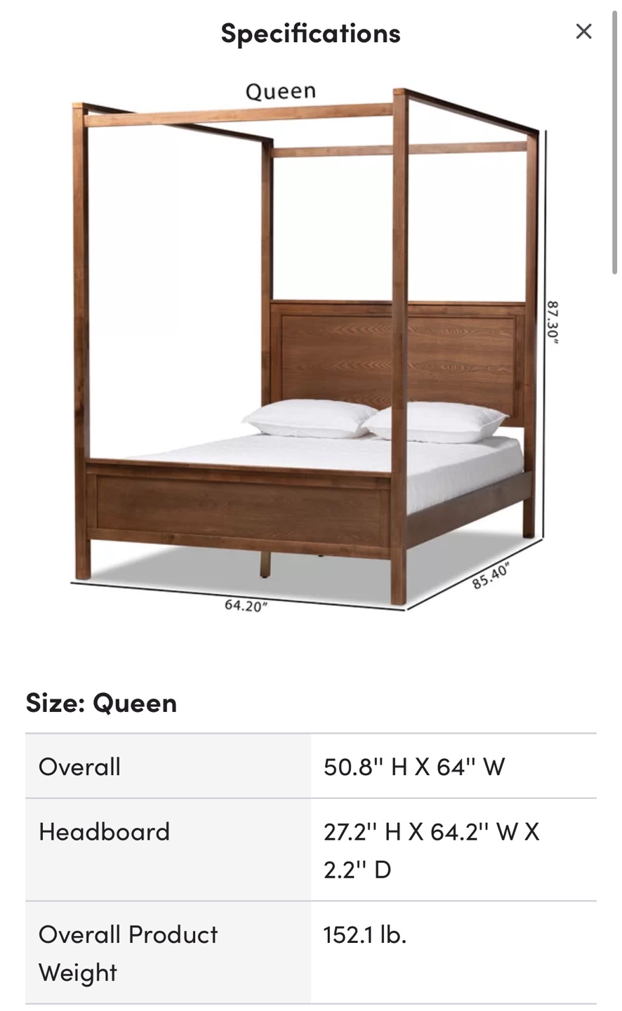 Queen Canopy Bed - photo 4