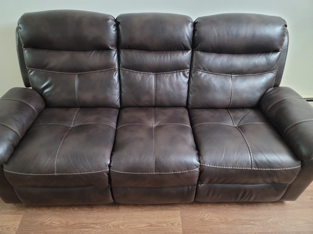 Brown Reclining Sofa
