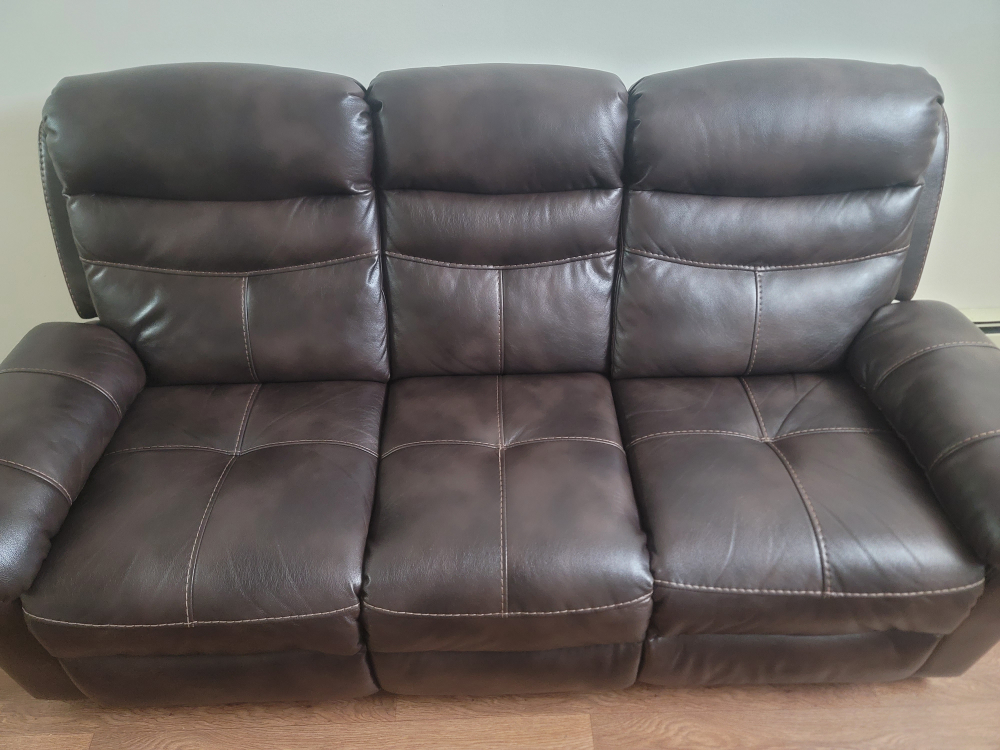 Brown Reclining Sofa - photo 3