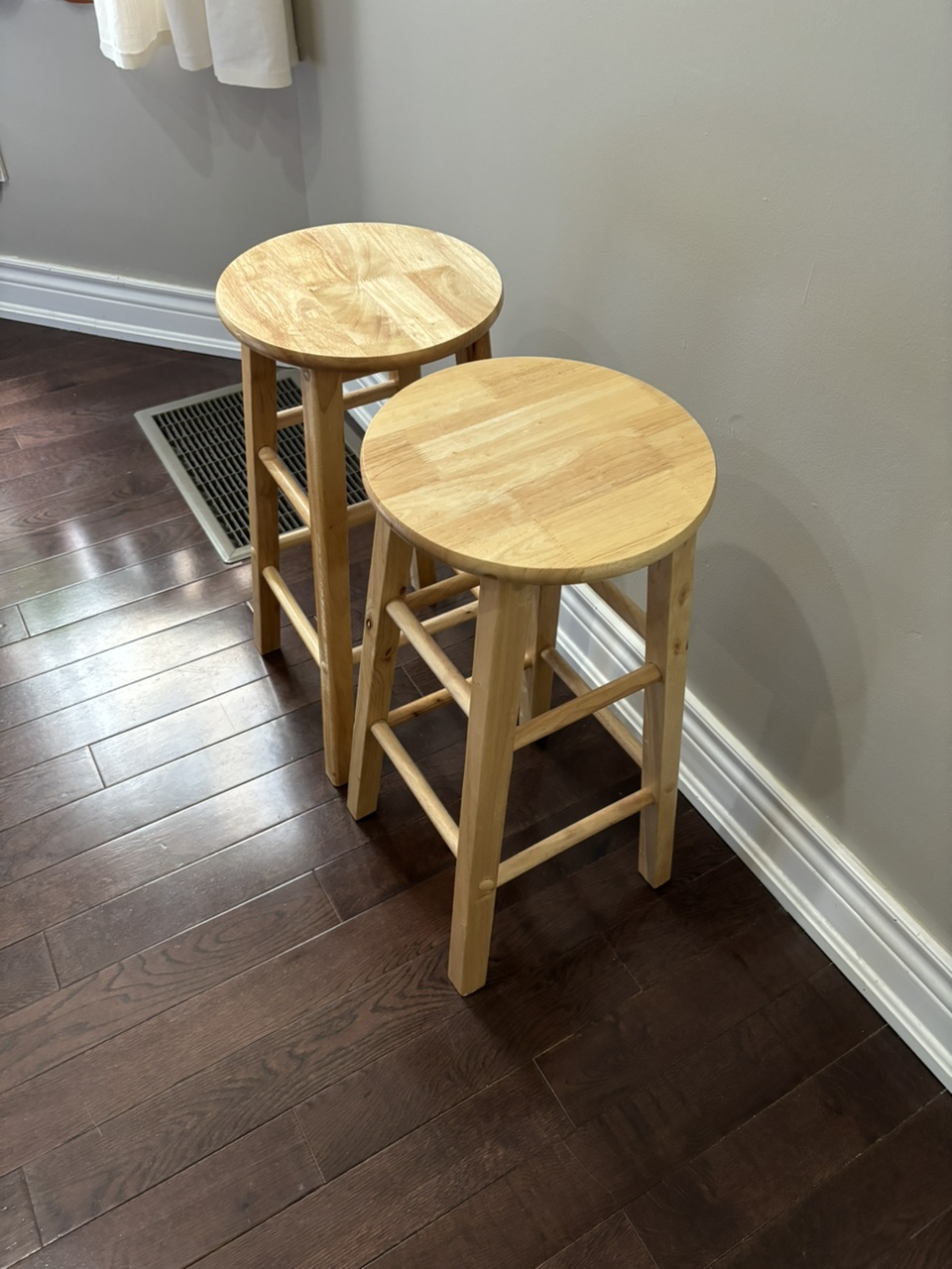 Set of Two Wooden Bar Stools - photo 2