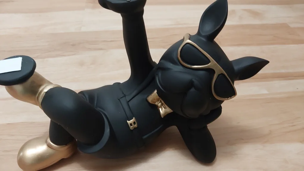 BNIB Black French Bulldog with 2 Trays image indicator(5)