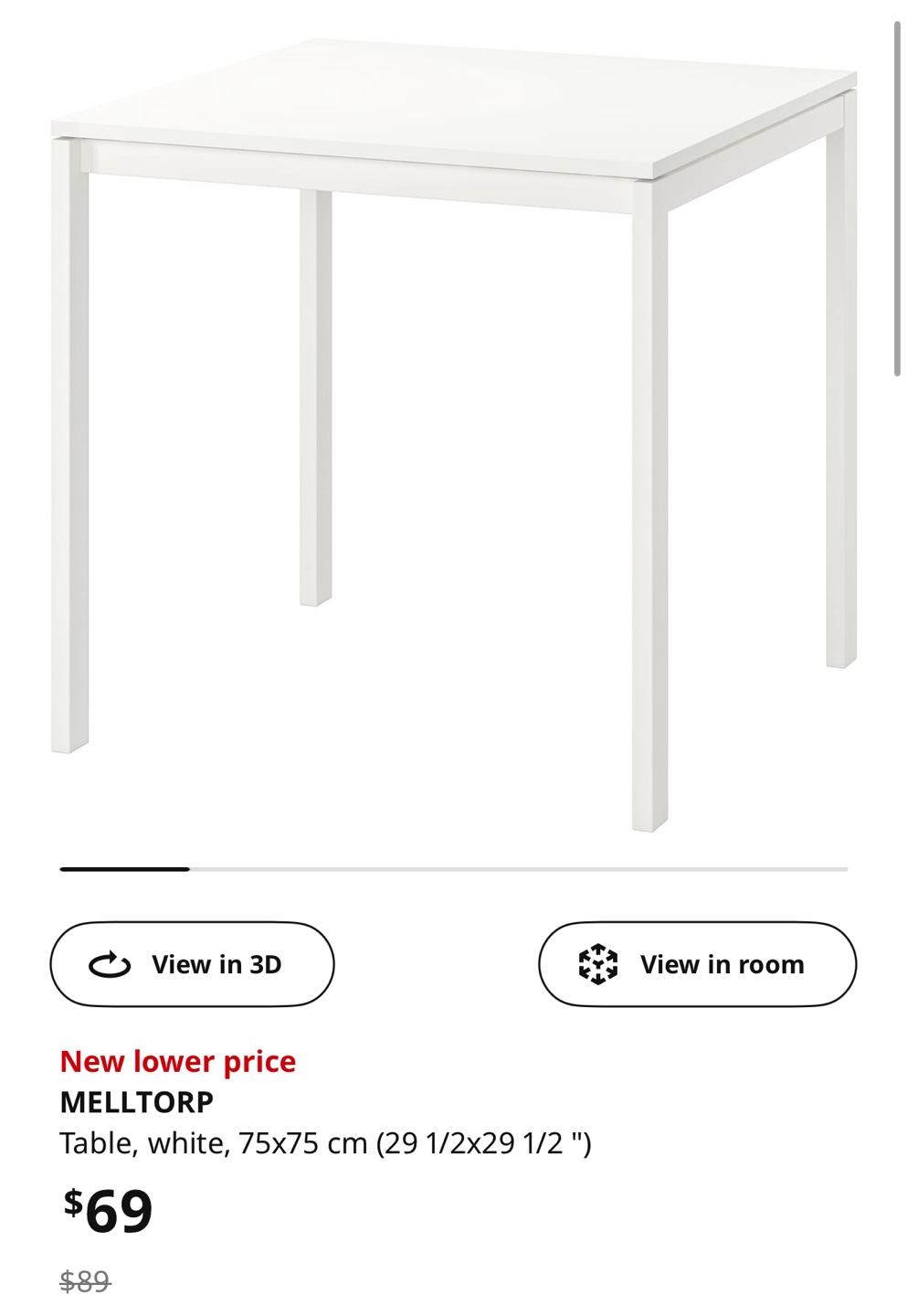 IKEA dining White Table - photo 4