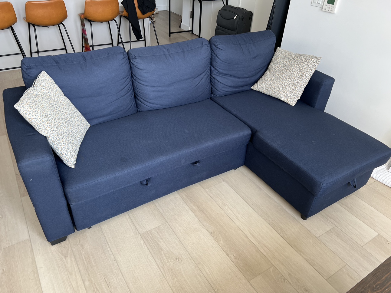 Reversible L-Shaped Sectional Sofa Bed