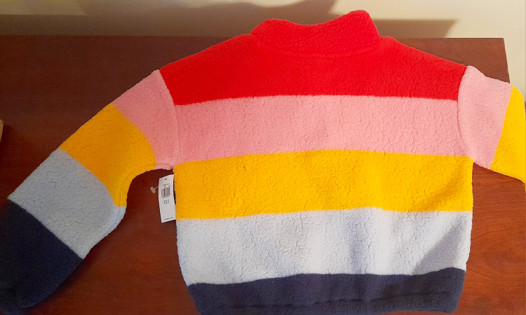 Girls Striped sherpa Pullover - photo 2