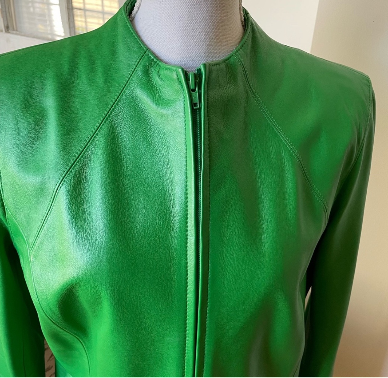 Green Leather Jacket - photo 4