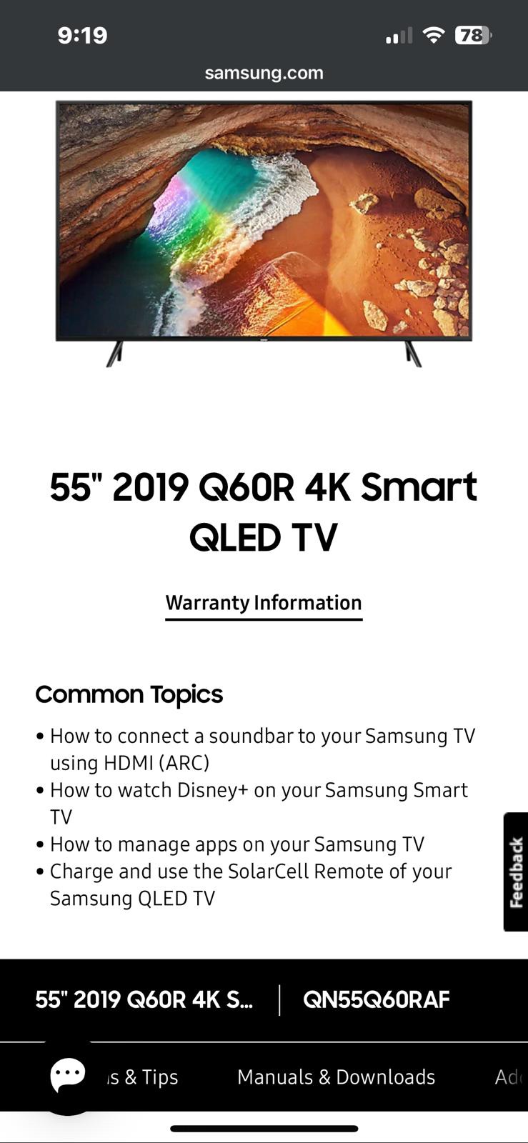 55" Samsung Q60R 4K Smart QLED TV - photo 3