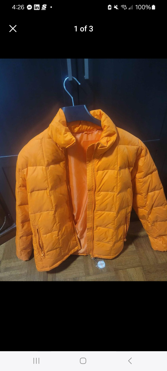 women Joe Fresh Orange Puffer Jacket - photo 2
