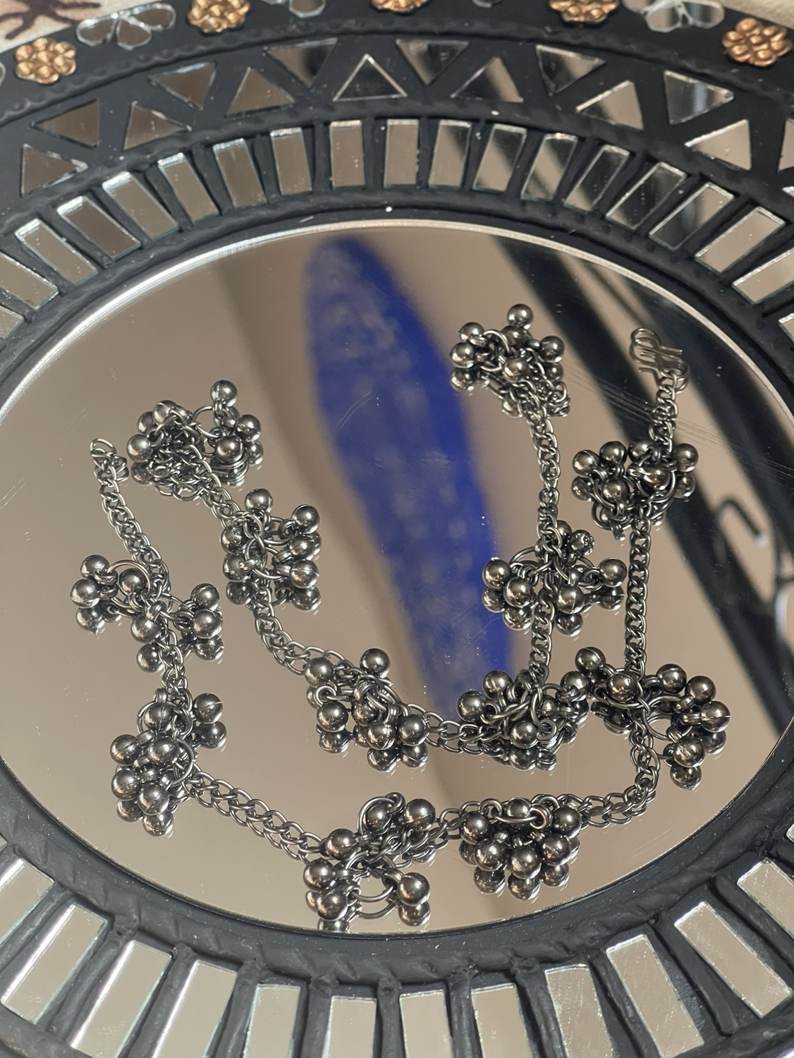 Oxidized Anklet with Bells