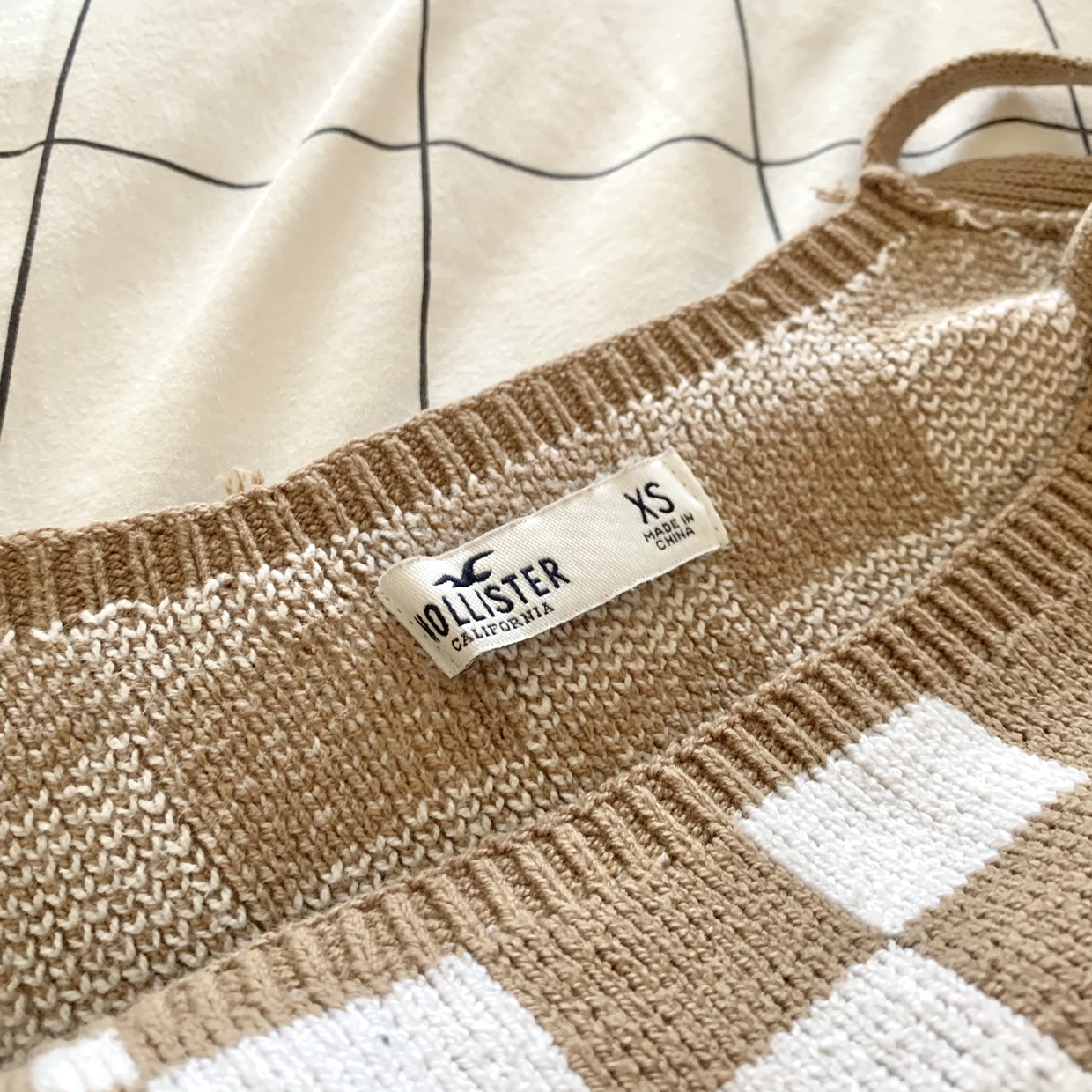 Hollister Checkered Knitted Tank Top - photo 2