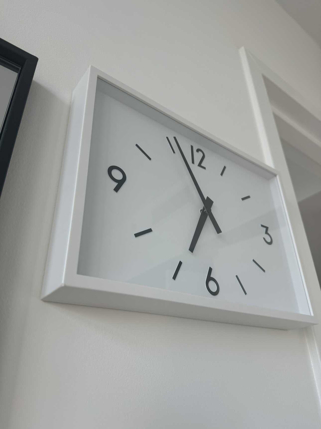 White rectangle Wall Clock - photo 2