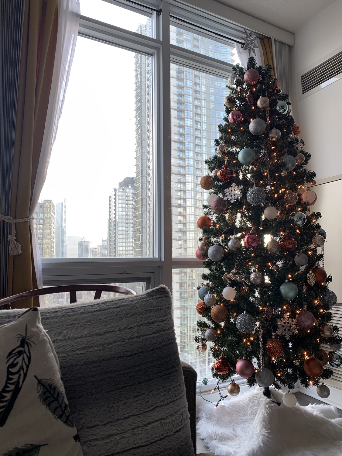6.5 ft Slim Pencil Pine Christmas Tree